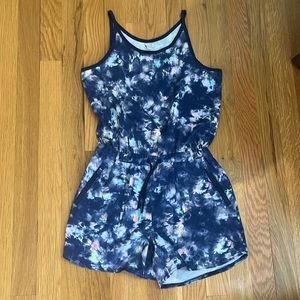 Athleta girl blue tie dye romper